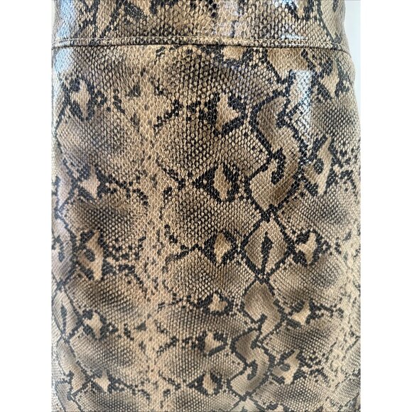 Blanknyc Brown & Black Snake Print Faux Leather Mini Skirt Size 31 - Picture 5 of 9